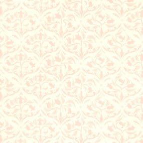 Dollhouse Miniature Wallpaper: Tulip Arabesque-Pink